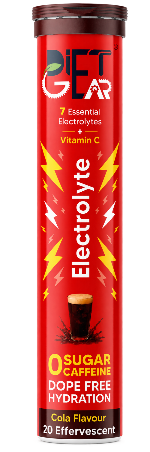 Diet Gear Electrolyte Cola Flavour tube of 20 effervescent tablets