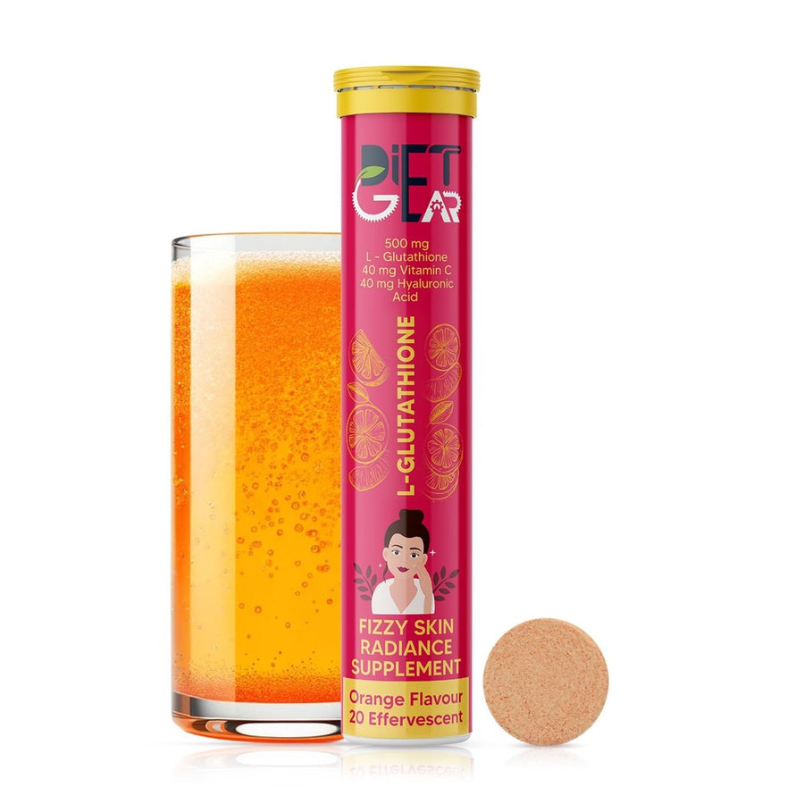 Diet Gear L Glutathione Orange tube of 20 effervescent tablets