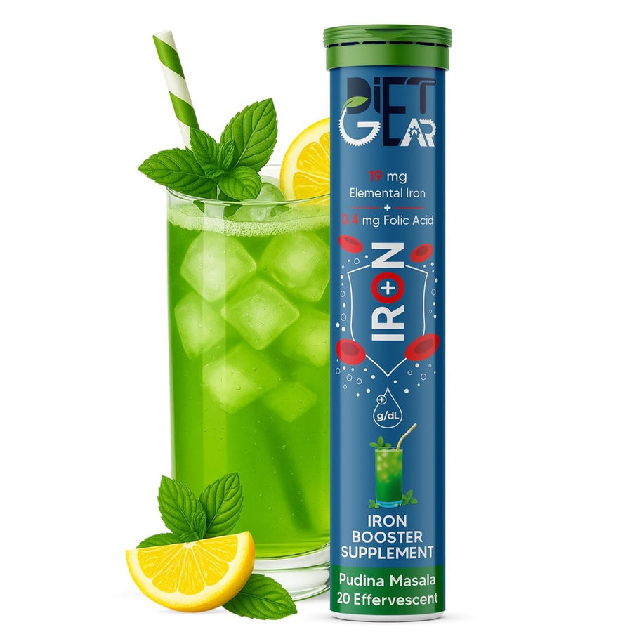 Diet Gear Iron Pudina Masala tube of 20 effervescent tablets
