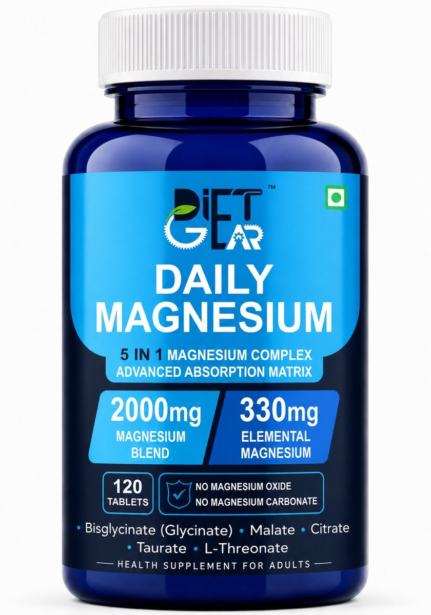 Diet Gear Daily Magnesium bottle of 120 tablets