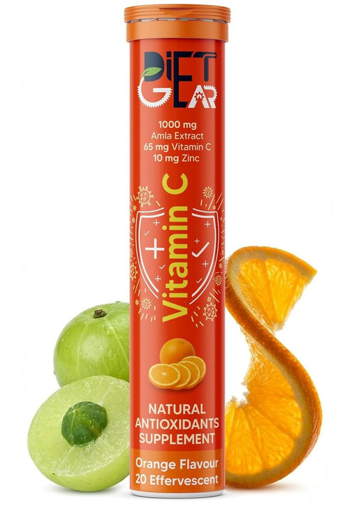 Diet Gear Vitamin C Orange tube of 20 effervescent tablets